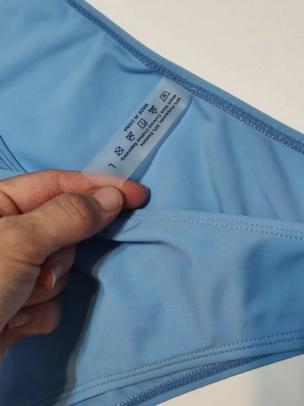 Light blue womens swimstuit swim bikini size L like new